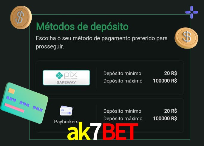 O cassino ak7bet oferece uma grande variedade de métodos de pagamento